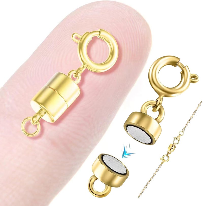 Qulltk Magnetic Necklace Clasps and Closures 18K Gold and Silver Plated Bracelet Converter Clasp,Suitable for Necklaces Chain Extender - Image 2